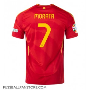 Spanien Alvaro Morata #7 Replik Heimtrikot EM 2024 Kurzarm